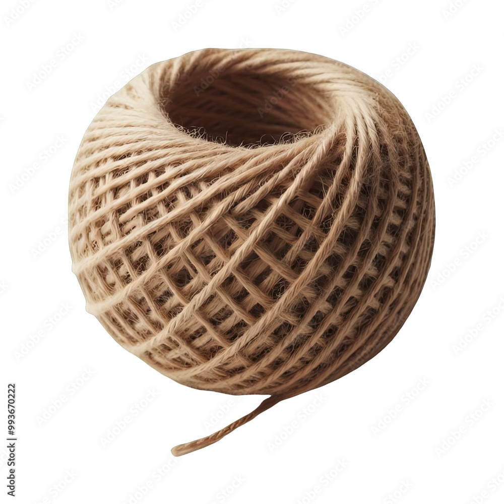 Jute twine isolated on transparent background Jute twine isolated on transparent background