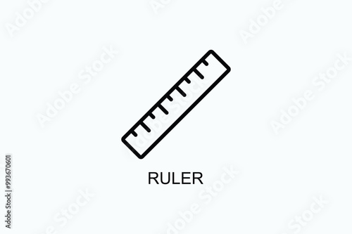 Ruler Vector Icon Or Logo Illustration