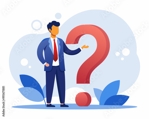 Ask questions for help or solution, confusion, doubt or query for answer and information, business discussion to solve problem concept, business people employee ask questions with question mark signs