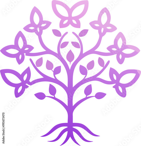a logo that illustrates a tree whose branches spread and intertwine, symbolizing personal growth