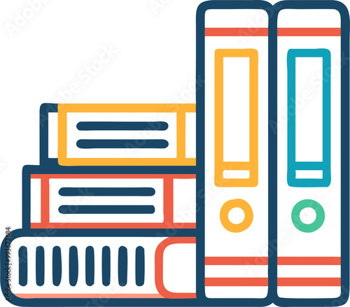 books and articles, icon