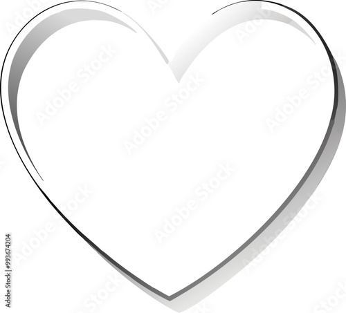 heart sets simple vector, white background, icon