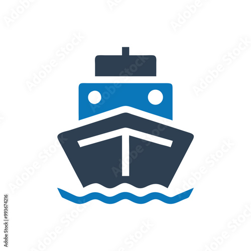 Ship Front View Icon, Ship icon