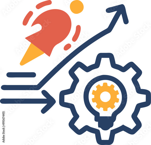 logo with spirit of innovation and it, as well as rapid movement towards achieving ambitious goals,
