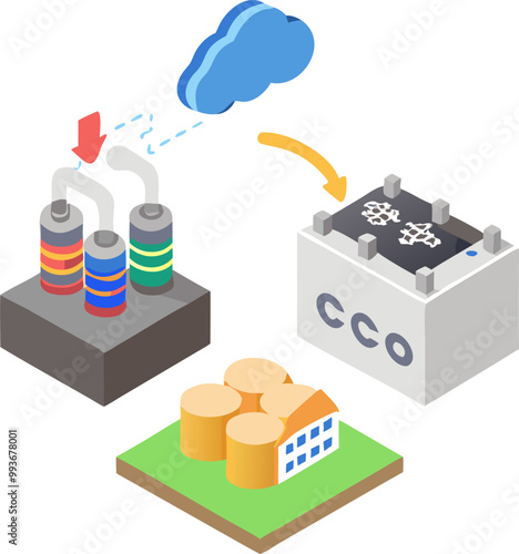 carbon capture, utilization and storage, icon