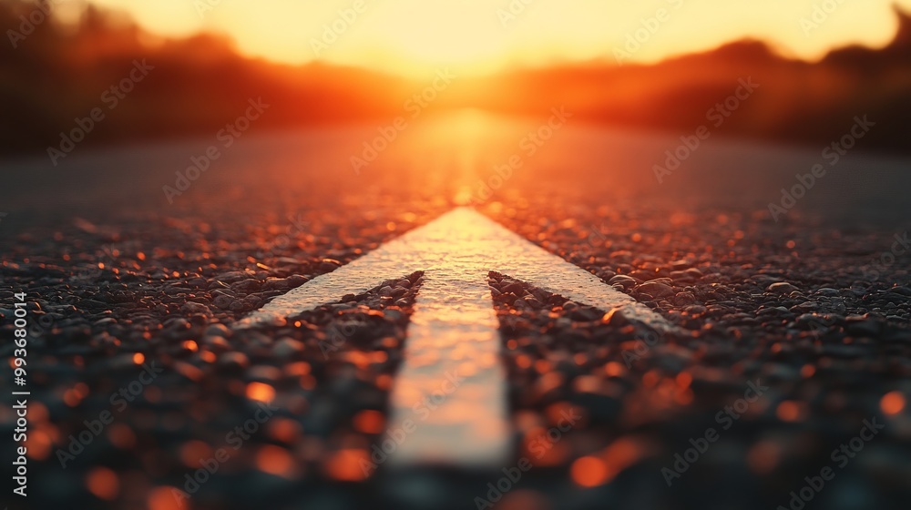 Pathway to the Horizon: A Symbol of Direction and Time. AI generated illustration. Pathway to the Horizon: A Symbol of Direction and Time. AI generated illustration.