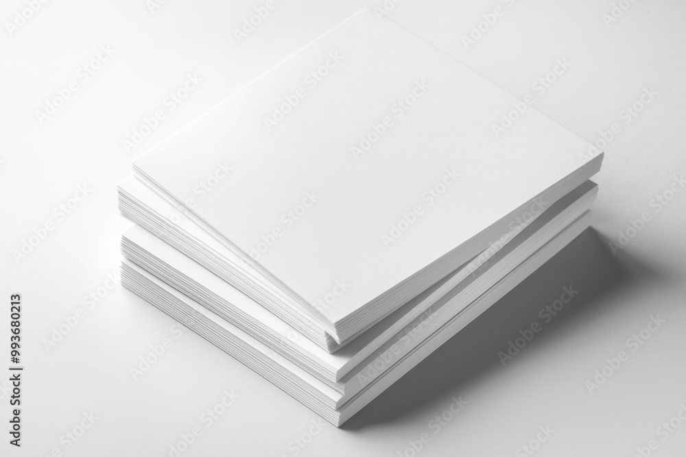 Blank A4 Stacked Paper Mockup isolated created with Generative AI Blank A4 Stacked Paper Mockup isolated created with Generative AI