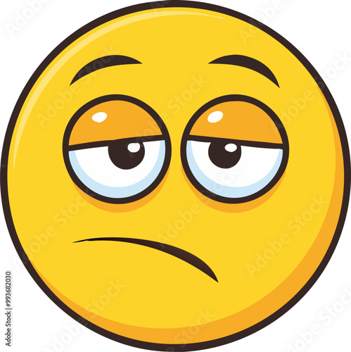 expressionless emoji vector icon illustration on white background style raw, icon