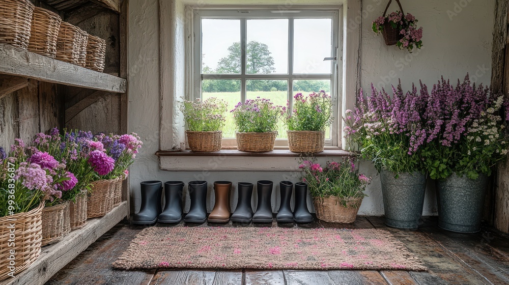 Fototapeta premium Country Cottage Garden Room