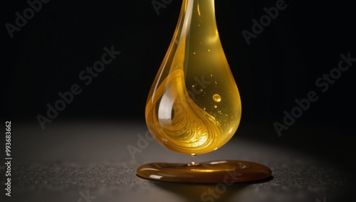 Gold-infused cannabis oil with viscous texture Golden Honey photo