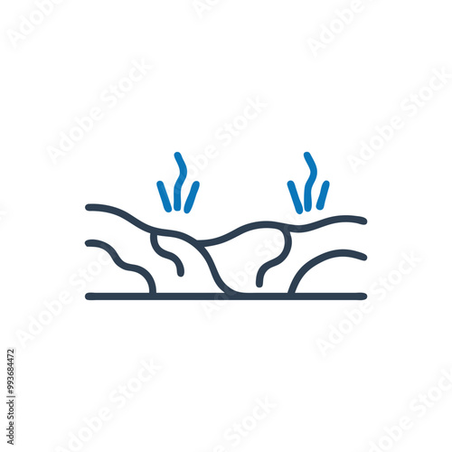Wetlands Icon, Cattail Wetland Plants Icon