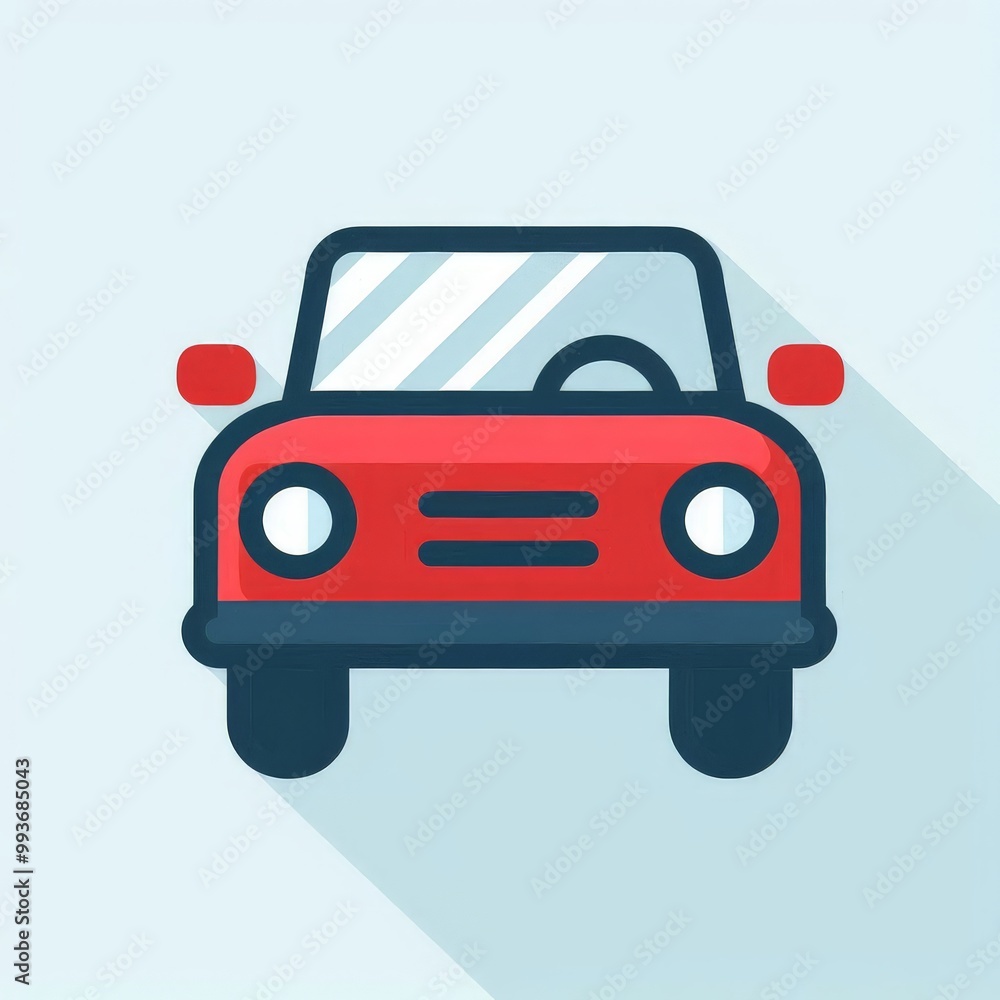 cartoon red car cartoon red car