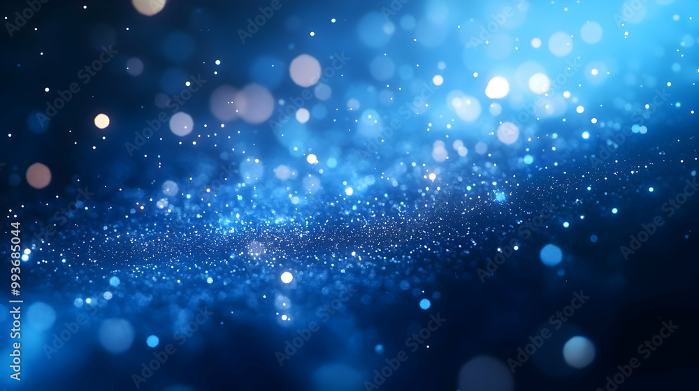 Abstract Blue Glitter Background With Bokeh Lights Abstract Blue Glitter Background With Bokeh Lights