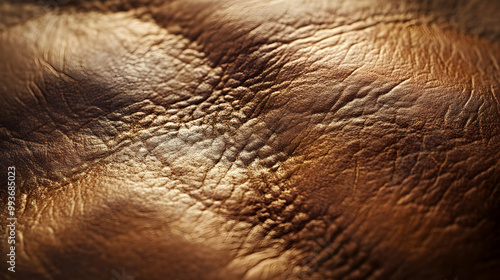 Close Up Texture of Brown Leather - Illustration