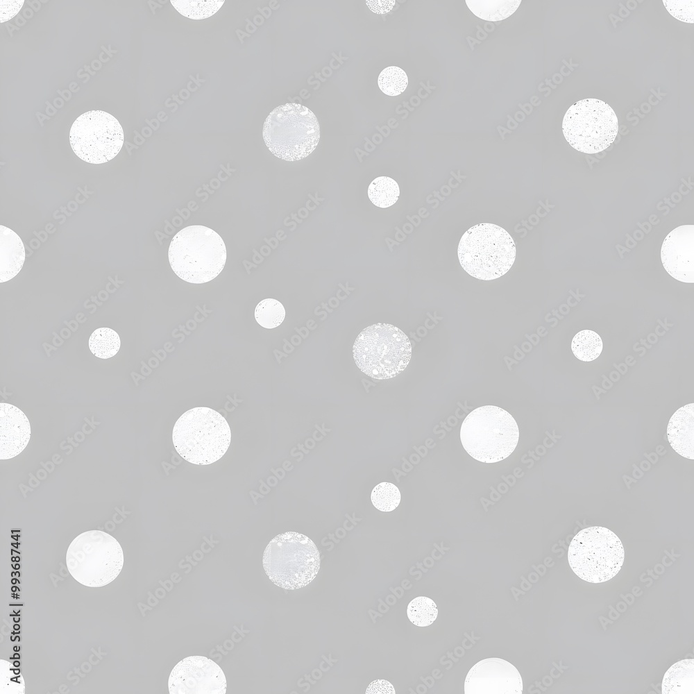 White Polka Dots on Grey Background White Polka Dots on Grey Background