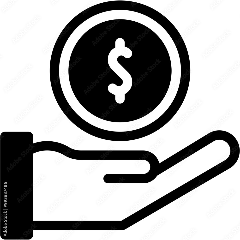 Vector Icon Dollar, Economy, Hand, Money, Hands, Casino Chip, Business And Finance, Gambler Vector Icon Dollar, Economy, Hand, Money, Hands, Casino Chip, Business And Finance, Gambler