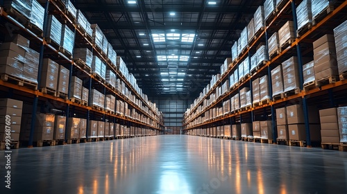 Wallpaper Mural Distribution warehouse handling parcel deliveries and freight forwarding logistics Torontodigital.ca