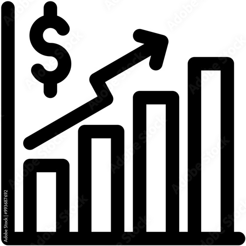 Economy growth icon vector illustration concept for Business Startup