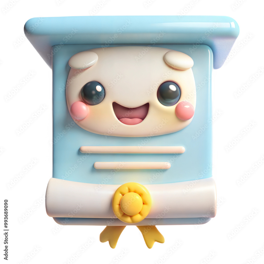 diploma cute 3d illustration icon diploma cute 3d illustration icon