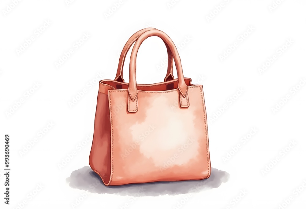 New leather female bag isolated on white background New leather female bag isolated on white background
