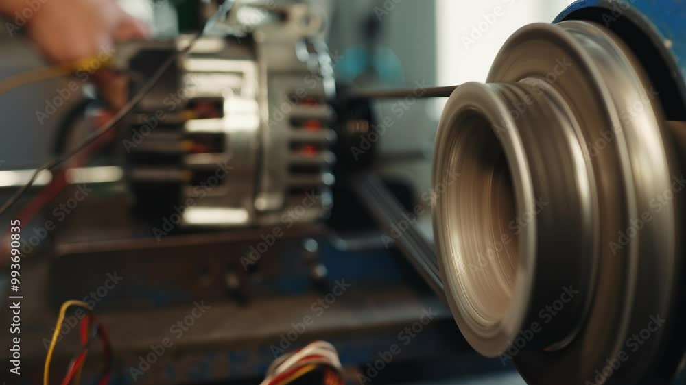 Process of setting up and repairing a car generator power testing Process of setting up and repairing a car generator power testing