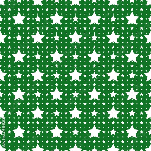 seamless pattern with stars green background