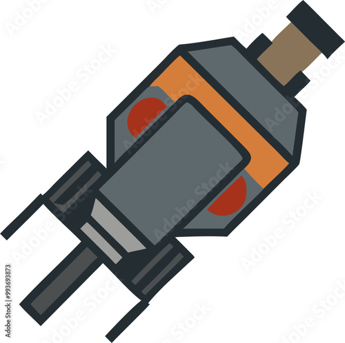 flamethrower turret top down view, icon