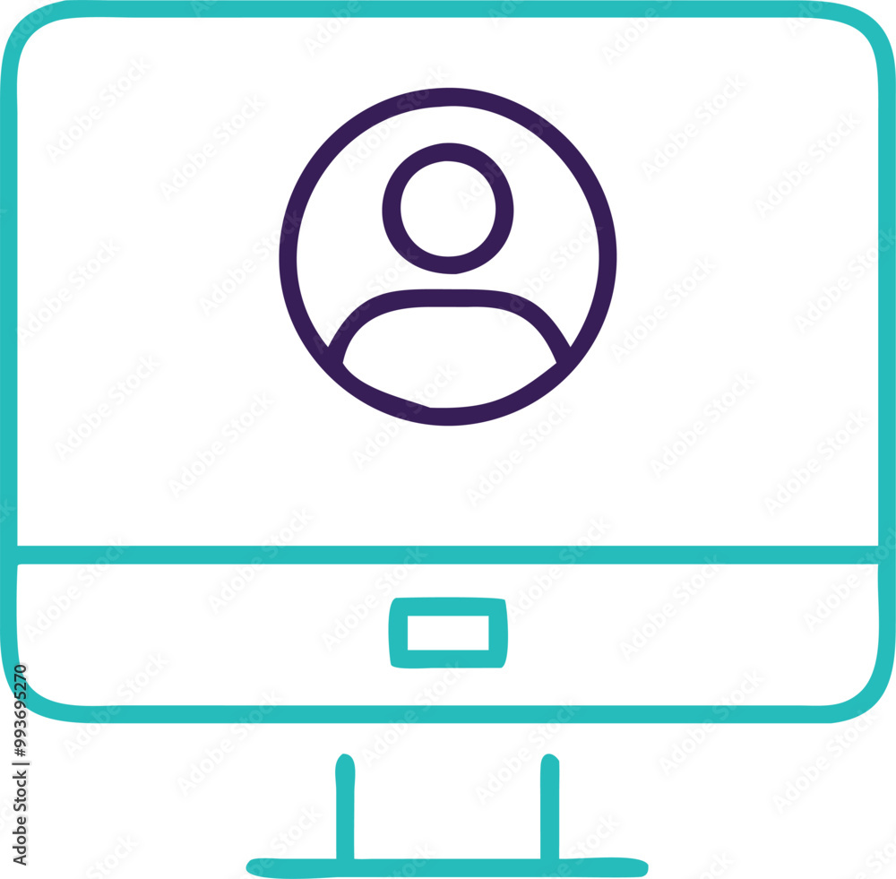 a computer icon representing intuitive digital platform, icon