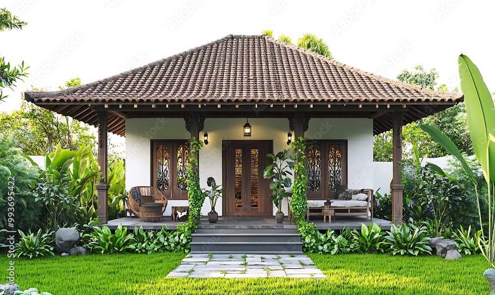 Tropical Villa with Lush Greenery Tropical Villa with Lush Greenery