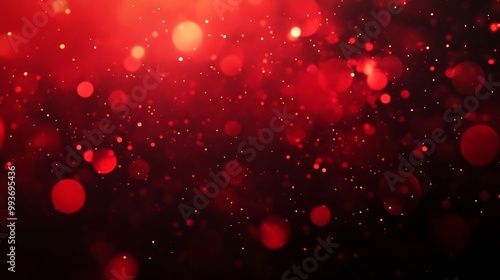 A vibrant abstract background featuring red bokeh lights, creating a festive and dynamic atmosphere.