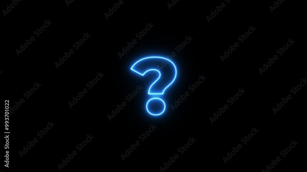 Outline query silhouette. Neon question mark icon. Outline query silhouette. Neon question mark icon.
