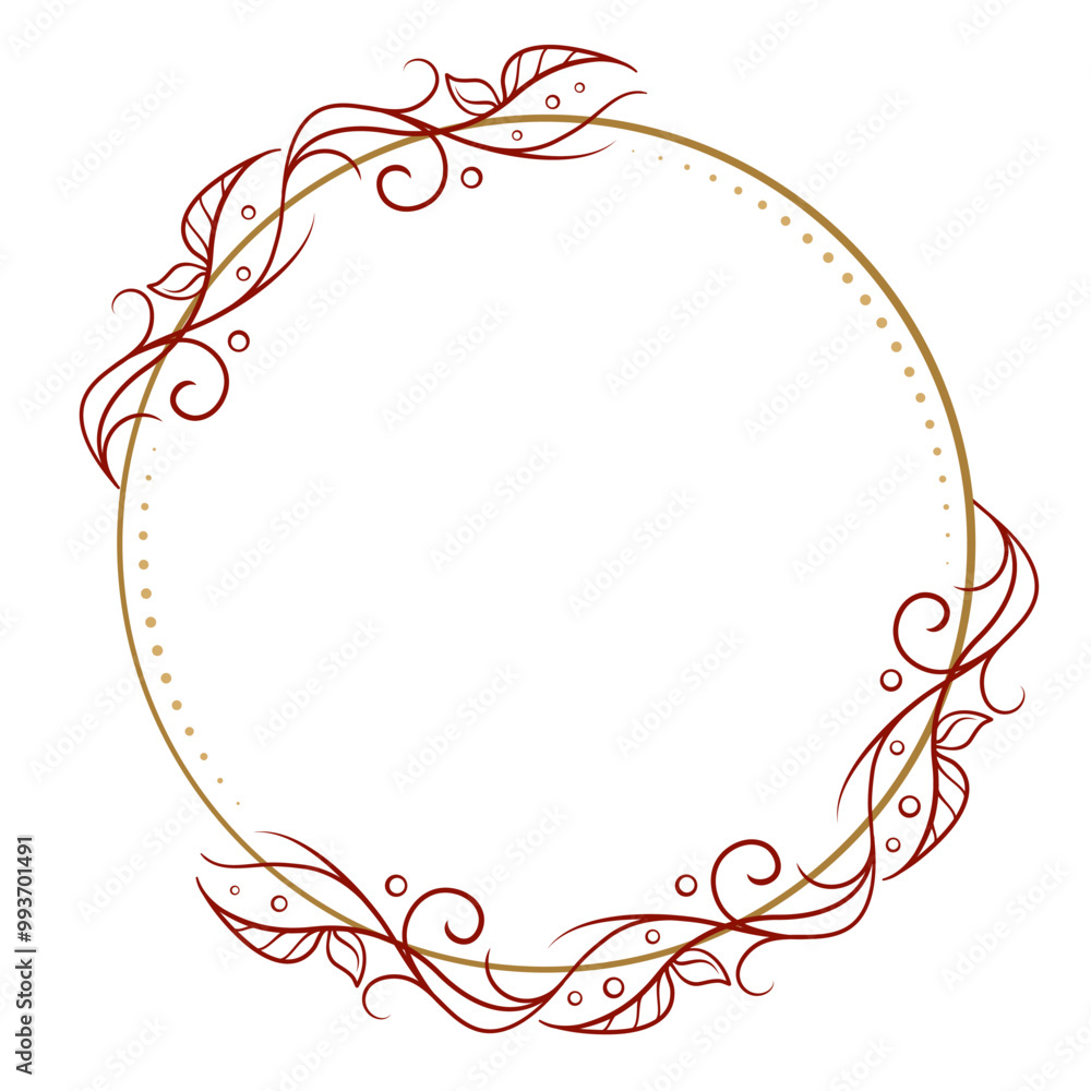 Vector round autumn floral frame with ivy leaves decoration. Vintage style ivy stems wreath. Vector round autumn floral frame with ivy leaves decoration. Vintage style ivy stems wreath.