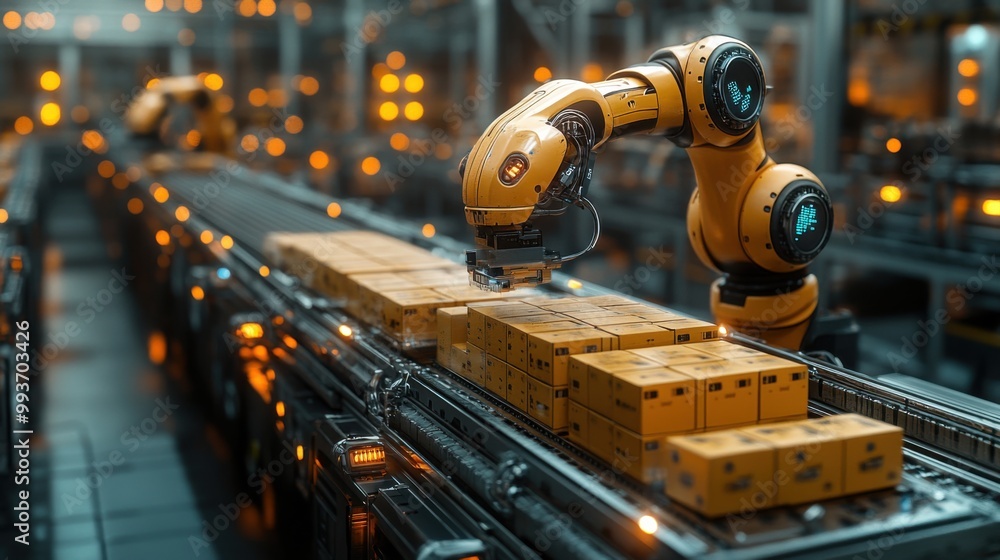 Automated Factory Production Line with Robotic Arm Automated Factory Production Line with Robotic Arm