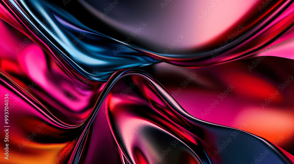 Vibrant abstract background featuring flowing, glossy textures in shades of red, pink, and blue, creating dynamic and energetic visual experience Vibrant abstract background featuring flowing, glossy textures in shades of red, pink, and blue, creating dynamic and energetic visual experience