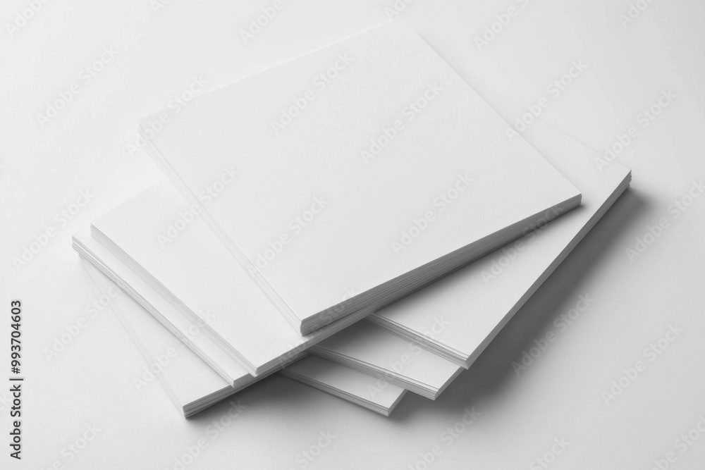 Blank A4 Stacked Paper Mockup isolated created with Generative AI Blank A4 Stacked Paper Mockup isolated created with Generative AI