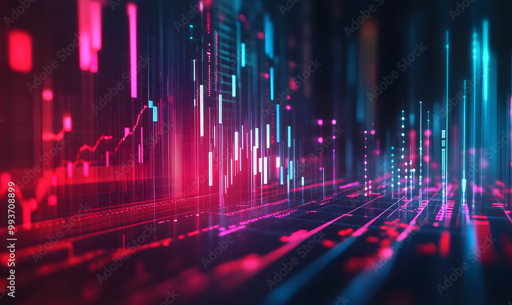 Futuristic Stock Market Chart with Glowing Data or Dynamic Financial Timeline for graphic background Futuristic Stock Market Chart with Glowing Data or Dynamic Financial Timeline for graphic background