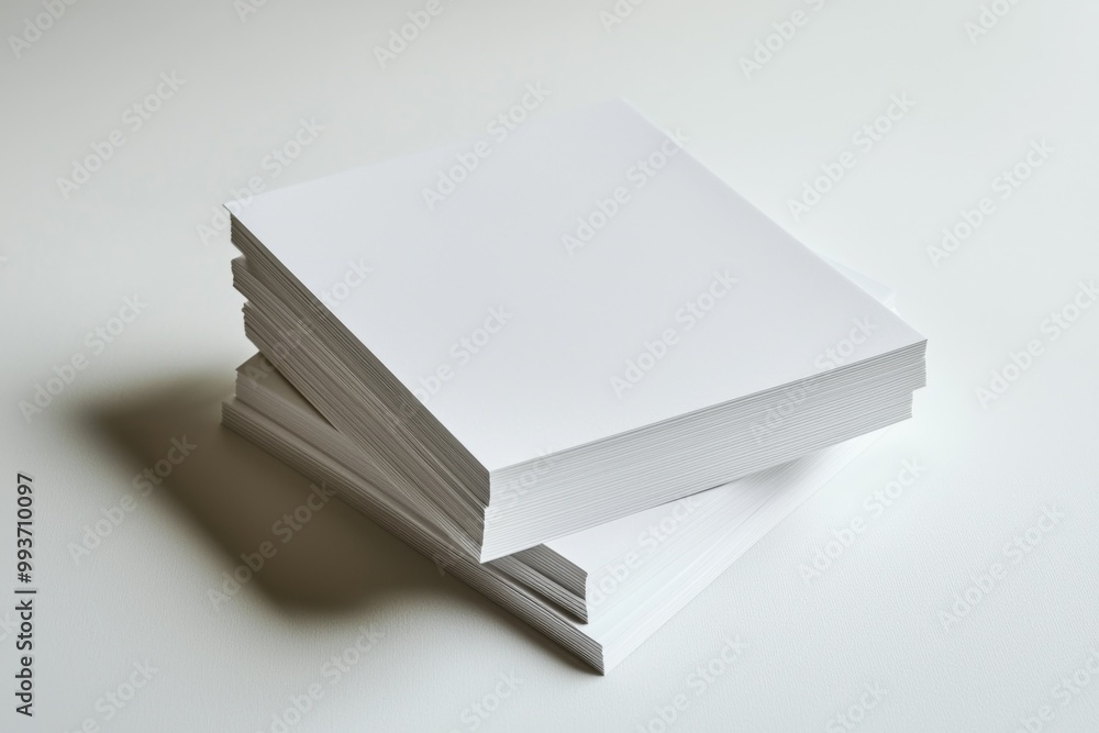 Blank A4 Stacked Paper Mockup isolated created with Generative AI Blank A4 Stacked Paper Mockup isolated created with Generative AI