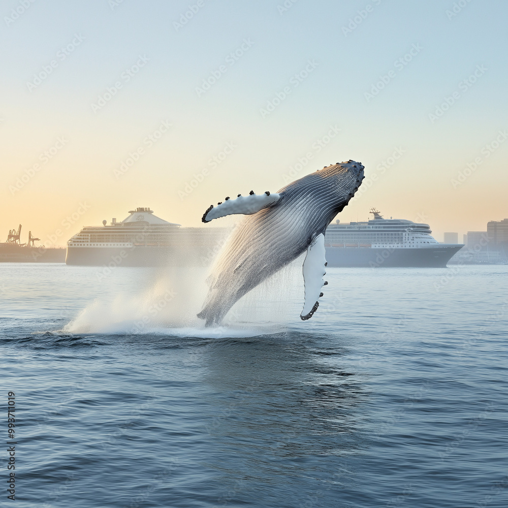 Fototapeta premium dolphin jumping out of the water