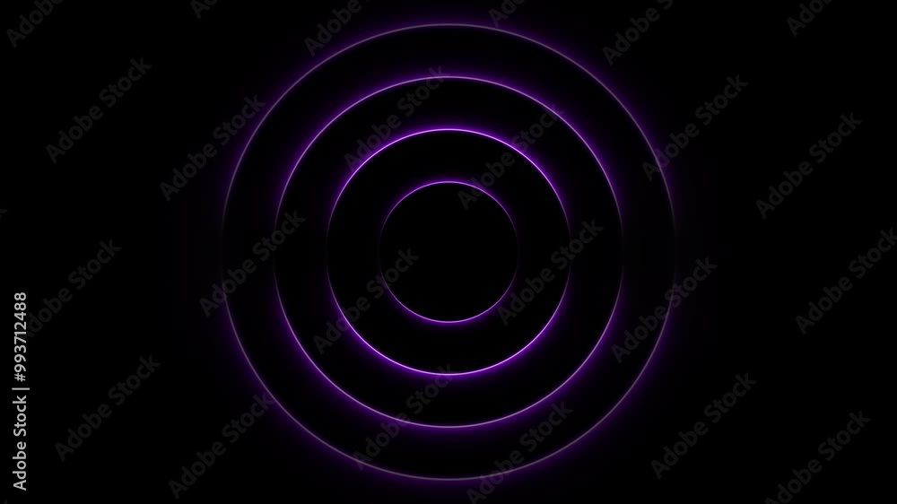Seamless loop.Neon Wave abstract background. waves animation come from center. neon line radio wave animation on black background. Seamless loop.Neon Wave abstract background. waves animation come from center. neon line radio wave animation on black background.