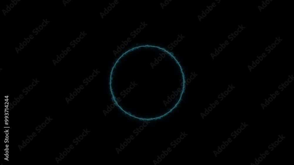 Abstract neon circle radio waves looping background Abstract neon circle radio waves looping background