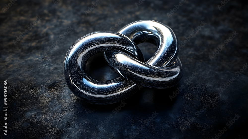 Shiny Silver Interlocking Rings Abstract 3D Render Shiny Silver Interlocking Rings Abstract 3D Render