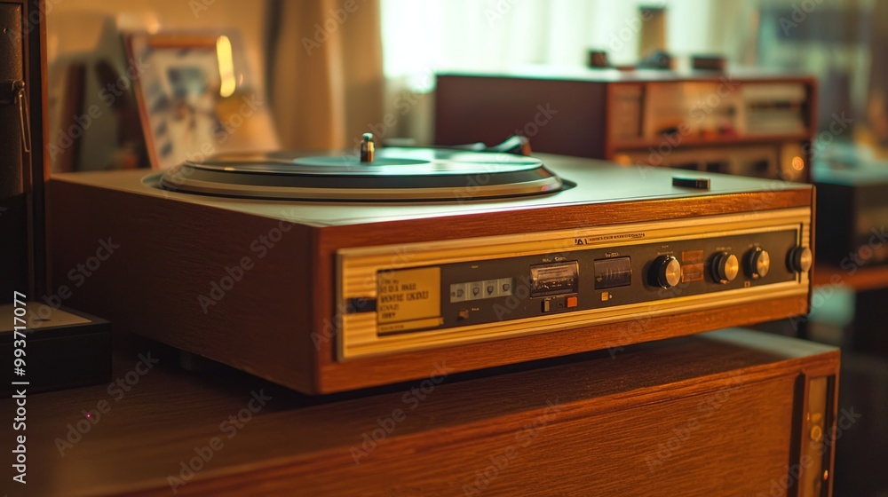 Fototapeta premium Vintage turn table. Vinyl record player