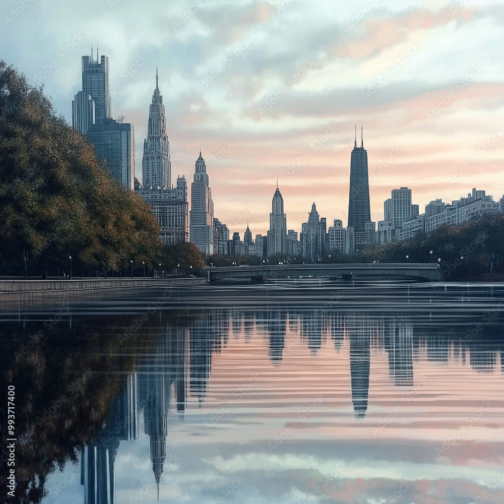 Obraz premium city skyline