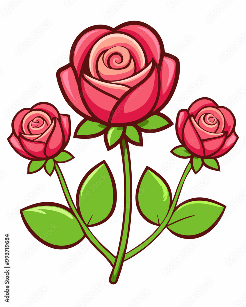 Vector drawing of Rose flower Vector drawing of Rose flower