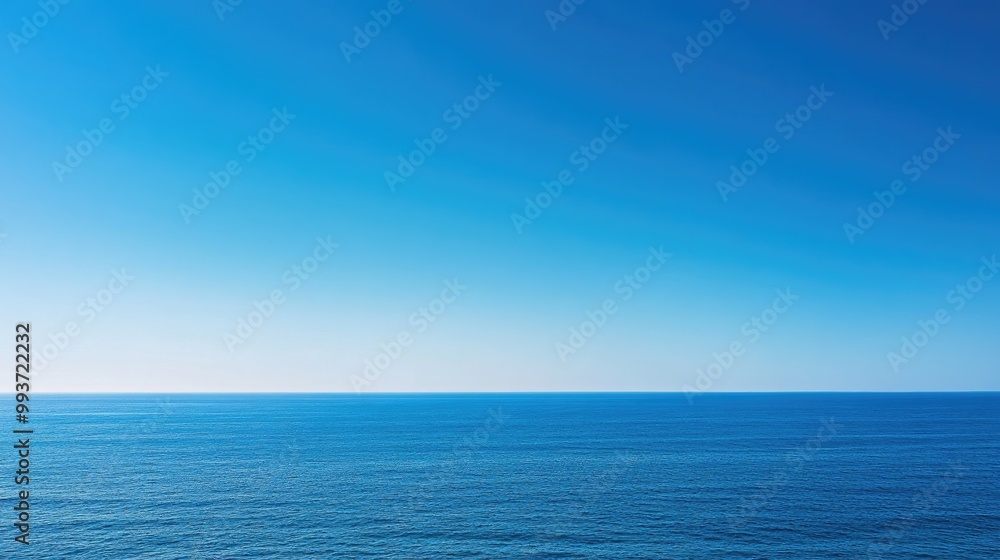 Fototapeta premium Crystal clear sky with no clouds in sight, pure blue stretching out infinitely