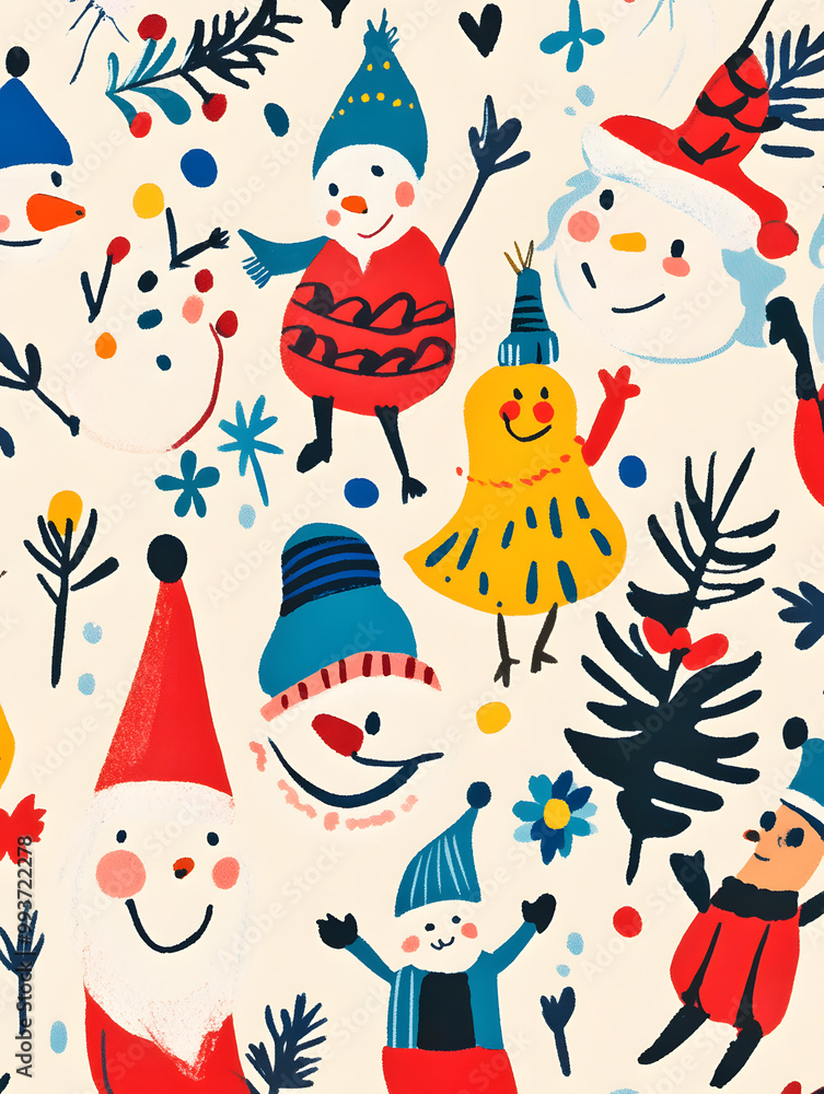 Christmas and New Year-themed graphic background Christmas and New Year-themed graphic background