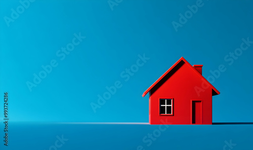 Close Up of a Red Real Estate Property for Sale Flopping in the Wind