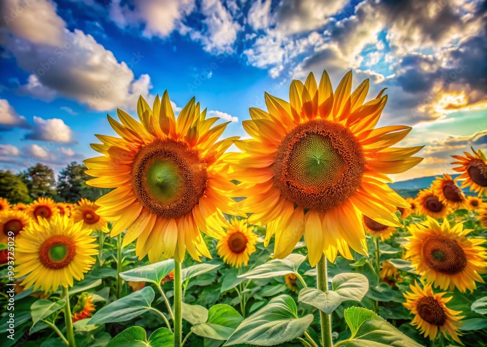 Vibrant Watercolor Sunflowers in Bloom Capturing the Essence of Nature's Beauty and Joyful Colors Vibrant Watercolor Sunflowers in Bloom Capturing the Essence of Nature's Beauty and Joyful Colors