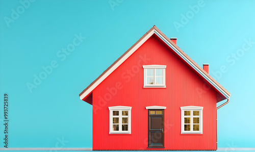 Close Up of a Red Real Estate Property for Sale Flopping in the Wind