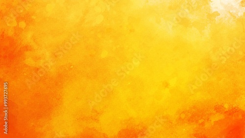 Abstract background of paper texture with yellow and orange watercolors
